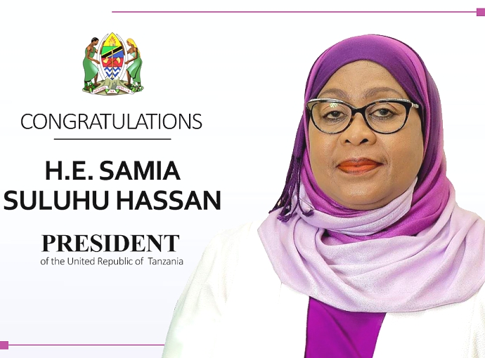 Her Excellency Samia Suluhu Hassan as 6th President of the United Republic of Tanzania
